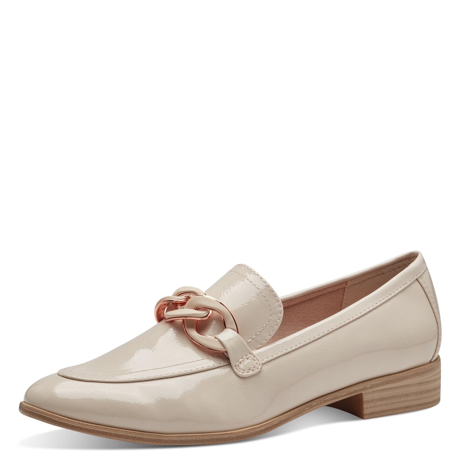 MARCO TOZZI Women's 2-24310-42 Loafers, Powder Patent, 7.5