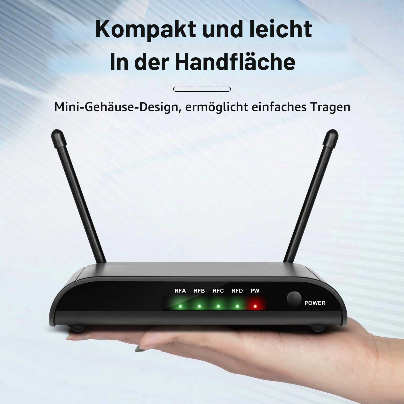Depusheng R4-Pro Karaoke-Funkmikrofone, professionelles 4-Kanal-Handmikrofonsystem, dynamisches Metallmikrofon für Karaoke-Gesang, Kirche, Meetings, Partys, DJ, Hochzeit