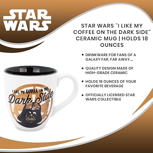 Miniatura 7 de Star Wars "I Like My Coffee On The Dark Side" - Taza de cerámica con capacidad para 18 onzas