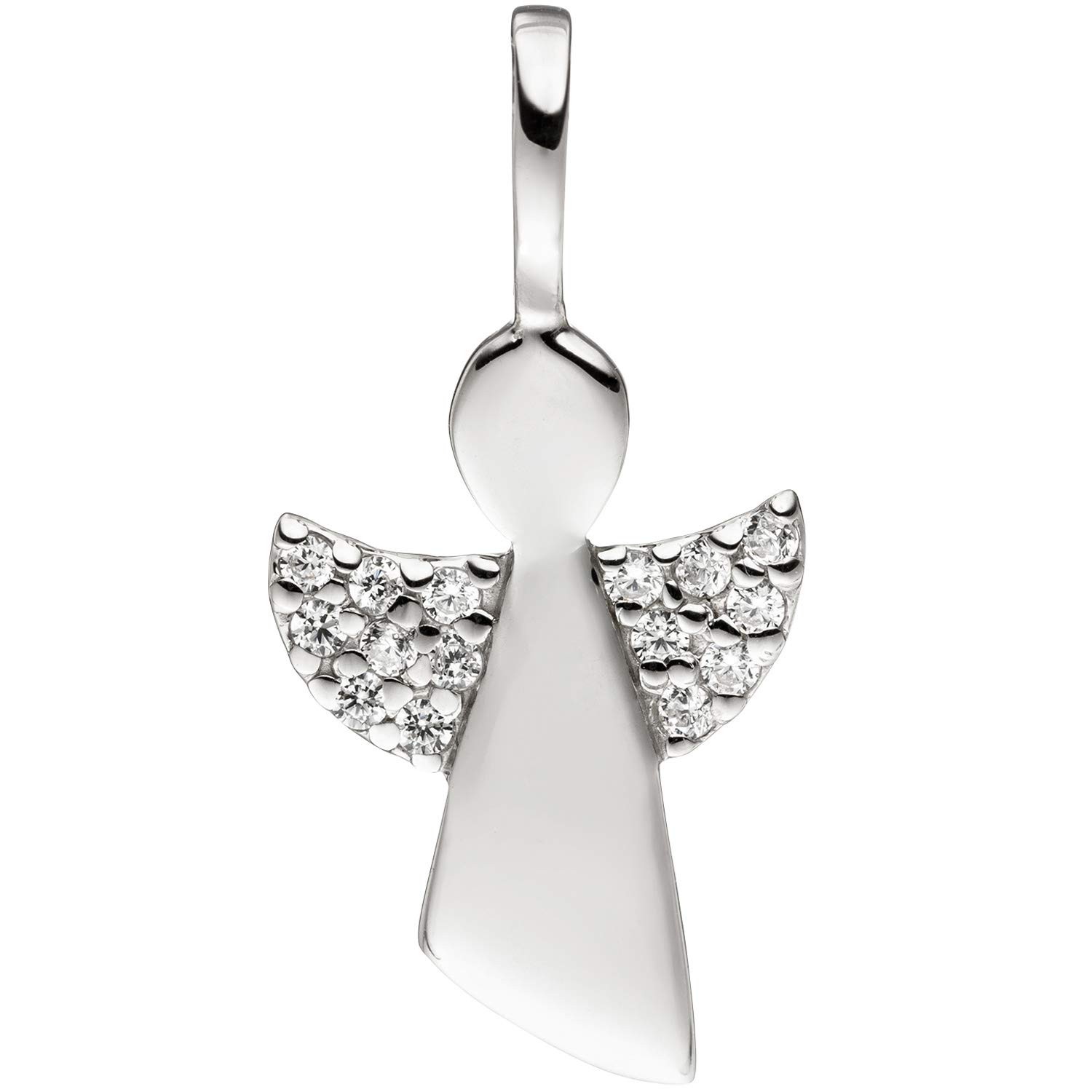 Jobo Damen-Anhänger Schutzengel aus 925 Sterling Silber mit Zirkonia