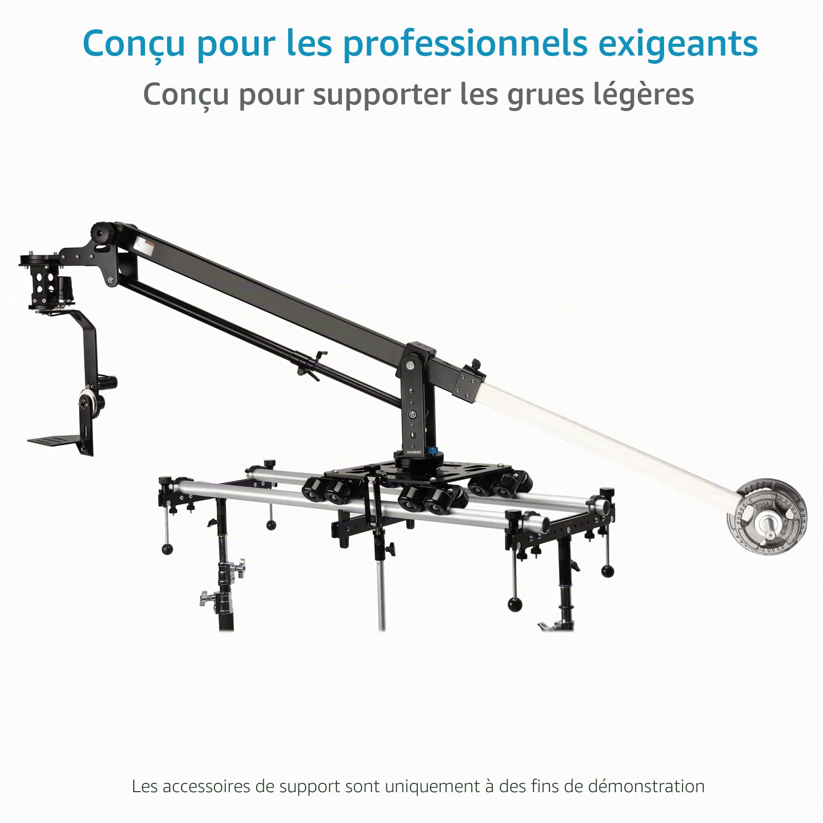 PROAIM Breeza Slider Dolly caméra alu avec extrémités de Piste, 100 kg | Slider CNC alu à 16 roues flottantes ; fluide sur rails droits ou courbes, fixations Mitchell, bols 75 et 100 mm.