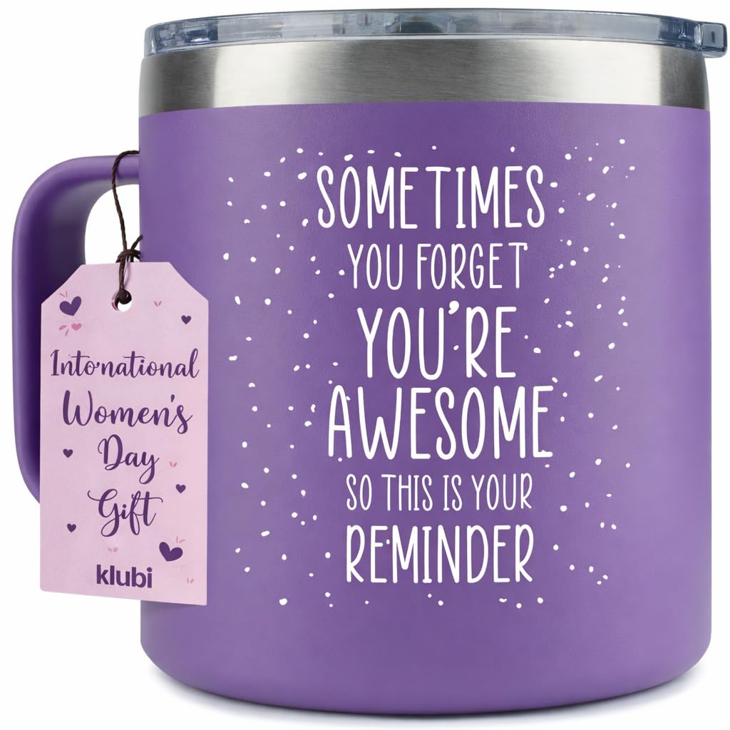 Birthday Gifts for Women - Birthday Friendship - Sometimes You Forget Your Awesome Gifts Purple Coffee Mug 14oz International Womens Day Gifts, Teacher, Social Worker Inspirational Unique, Woman Over