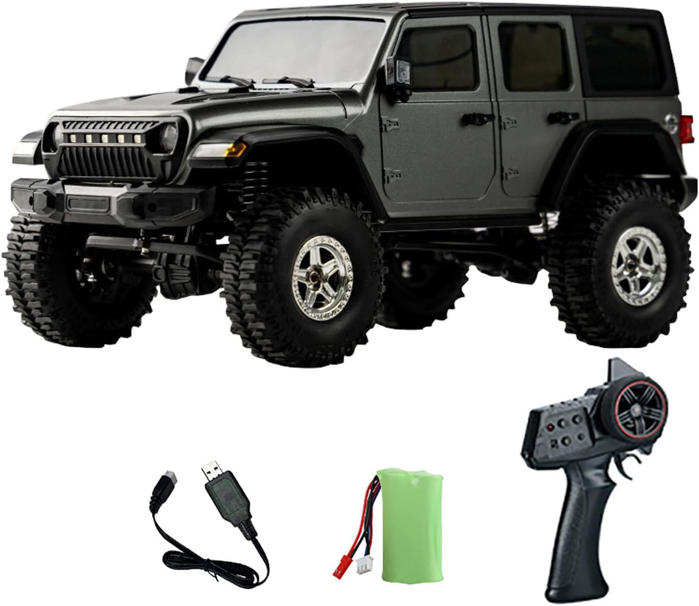 1/18 4 * 4 RC Rock Crawler Car Remote Control Simulation Off Road Car C8801 RTR Crawler Battery 370 Brushed Motor ESC LED Lights Hobby Grade Model for Adult Hobby(Blue)