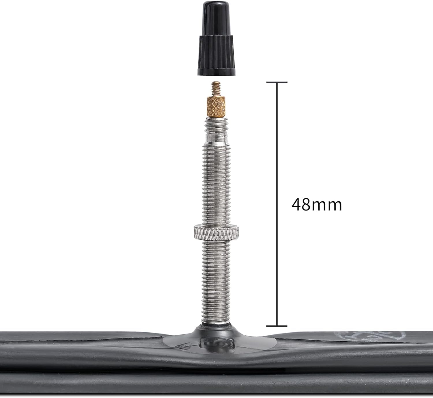 YunSCM 2PCS 25/34-622 Selbstdichtend 700C Schlauch 700x25C/28C/30C/32C/34C AV48mm Valve，pannensicherer，Selbstreparierender，Kompatibel 700C Fahrradschlauch Verhindern und Reparieren