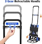 2-in-1 Folding Hand Truck Dolly, Heavy Duty with Folding | Premium Quality Construction, Easy Quick Assembly, Durable Long-Lasting Design, Versatile Multi-Purpose Use