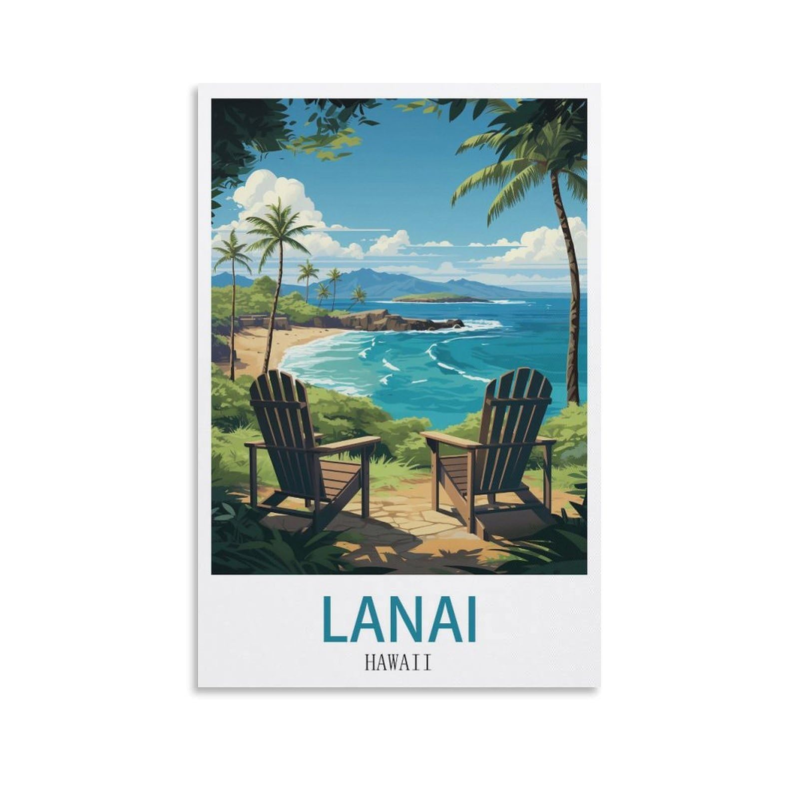 Ezmlfa S115 Diamond Painting Kits For Adults,Lanai Hawaii Diy Diamond Painting Art Kit For Beginners Home Wall Decor Arts And Craft Kits For Adults Kids 40X40cm