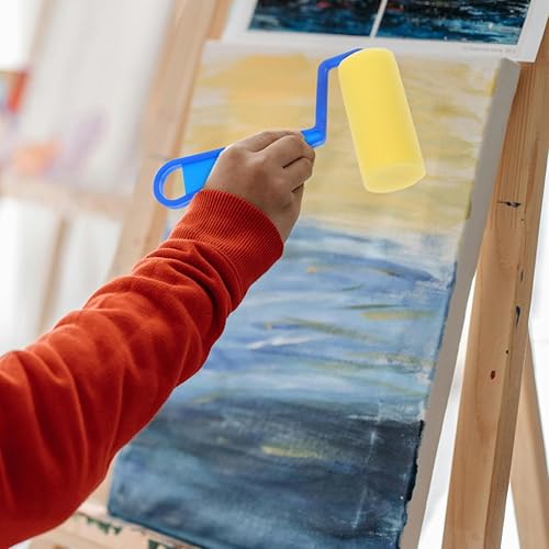 Miniatura 7 de NUOBESTY Rodillo de espuma para pintura, 4 piezas, pinceles de esponja pintados de arte para niños, rodillos de espuma, rodillos de espuma para