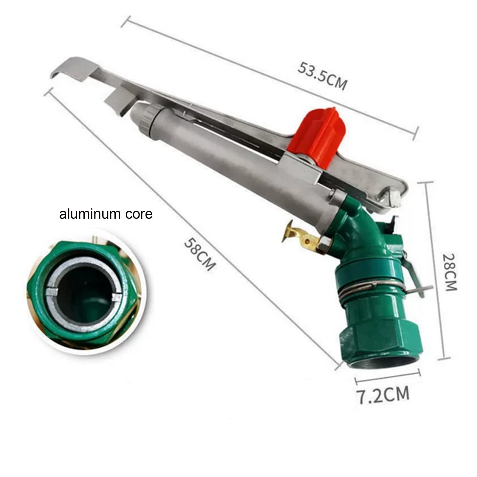 40 Irrigatori agricoli resistenti – Irrigazione a lungo raggio regolabile a 360° per fattoria, frutteto ad alta pressione