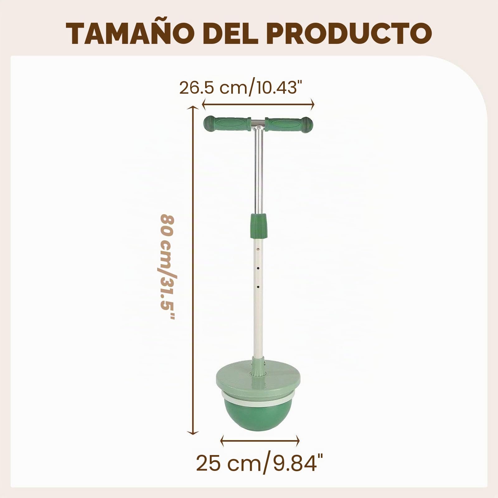 Milageto Saltador para niños con asa, Creativo y Adorable, Antideslizante, Juguete de Salto para Juegos, Fitness, Entrenamiento al Libre en