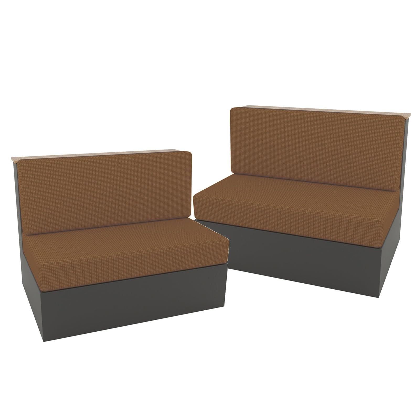 Dracqwn RV Dinette Cushion Covers, 2 Seat Sofa Chair Cover Furniture Protector, Rv Cushion Couch Covers Dinette Both Seats For Rv Camper(C Coffee,2 Set)