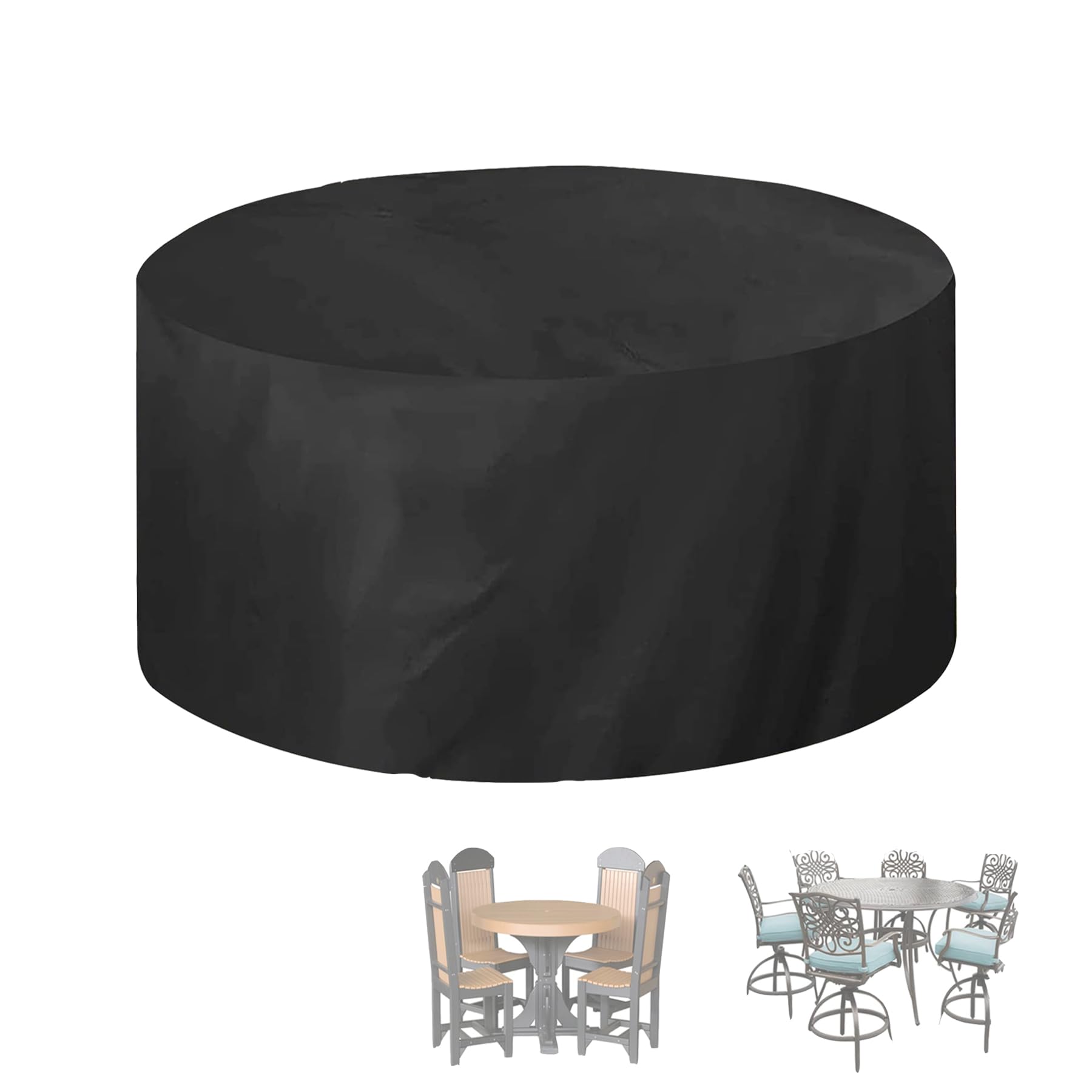 Housse de jardin ronde 230 cm anti-saleté avec revêtement PU