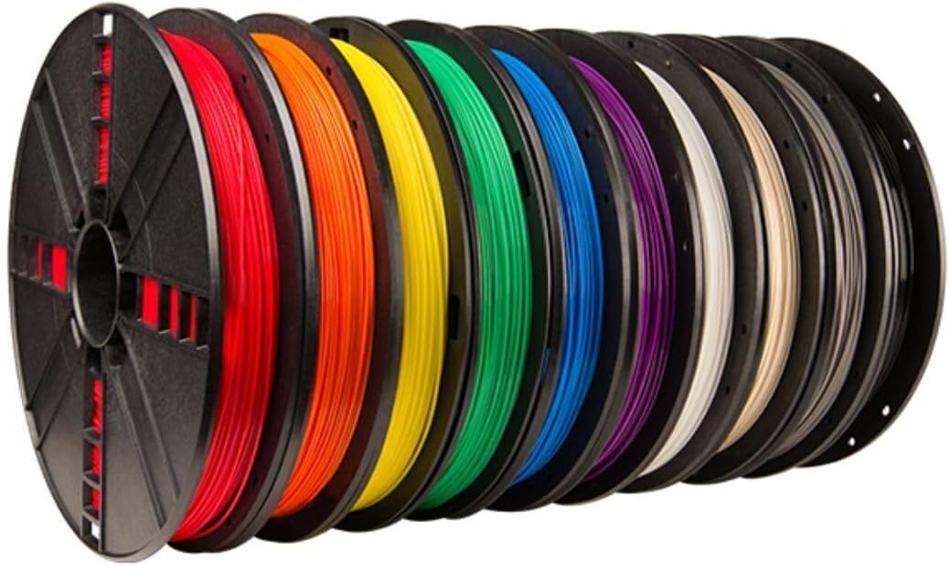 MakerBot MP06572 PLA Filament Spool for Replicator Plus and Replicator 5th Gen 3D Printers with 1.75mm Diameter (Assorted Colors, 10-Pack)