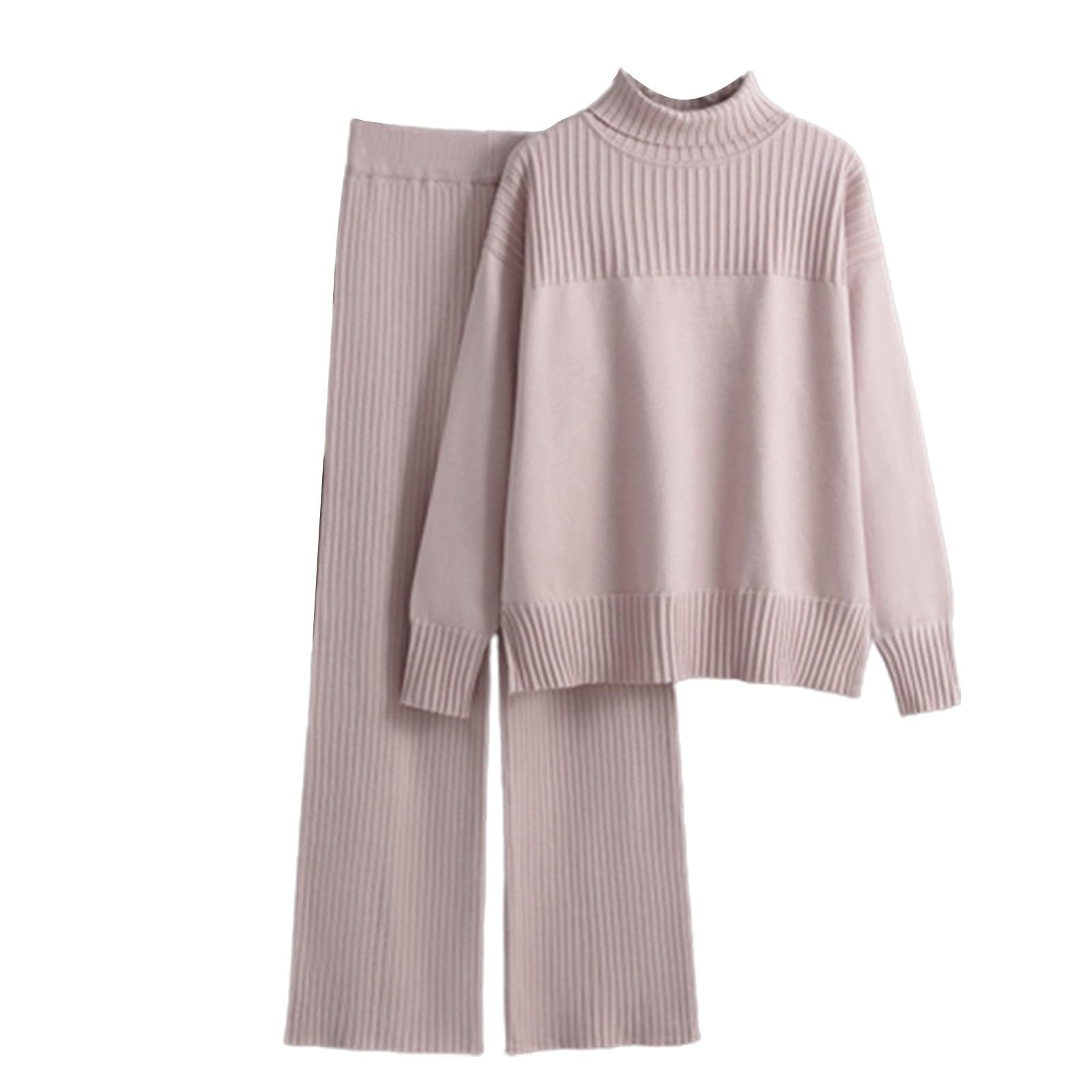 Set Coordinati In Maglia Donna Completi Elegante Casual Leggera Sportswear