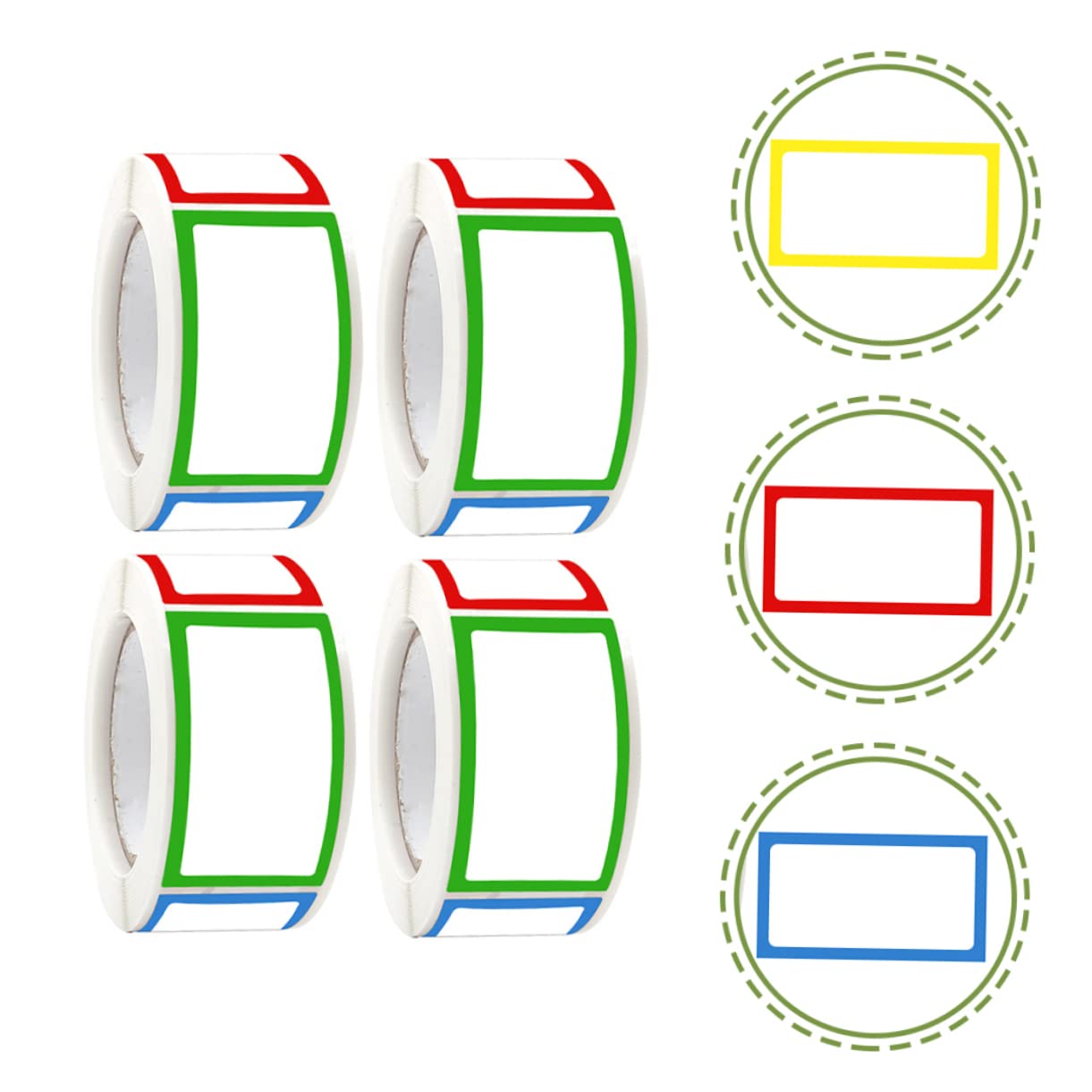 jojofuny 5 Ensembles Étiquettes Autocollantes Rectangulaires Adhésives De Stickers Pour Cuisine Et Bocaux Pour Classifier Vos Objets Et Étiqueter Vos Récipients 4 Rouleaux*5