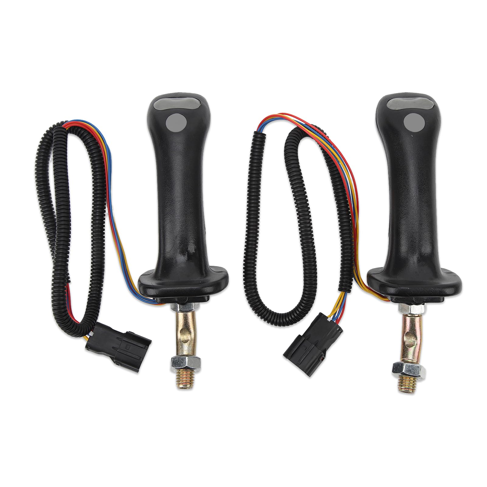 Maniglia per Joystick per Mini Escavatore, Maniglie per Joystick per Escavatore a 3 Pulsanti, 2 Pezzi, in Lega di Alluminio a 6 Pin per Doosan DH DX150 215 225 300 370‑9C