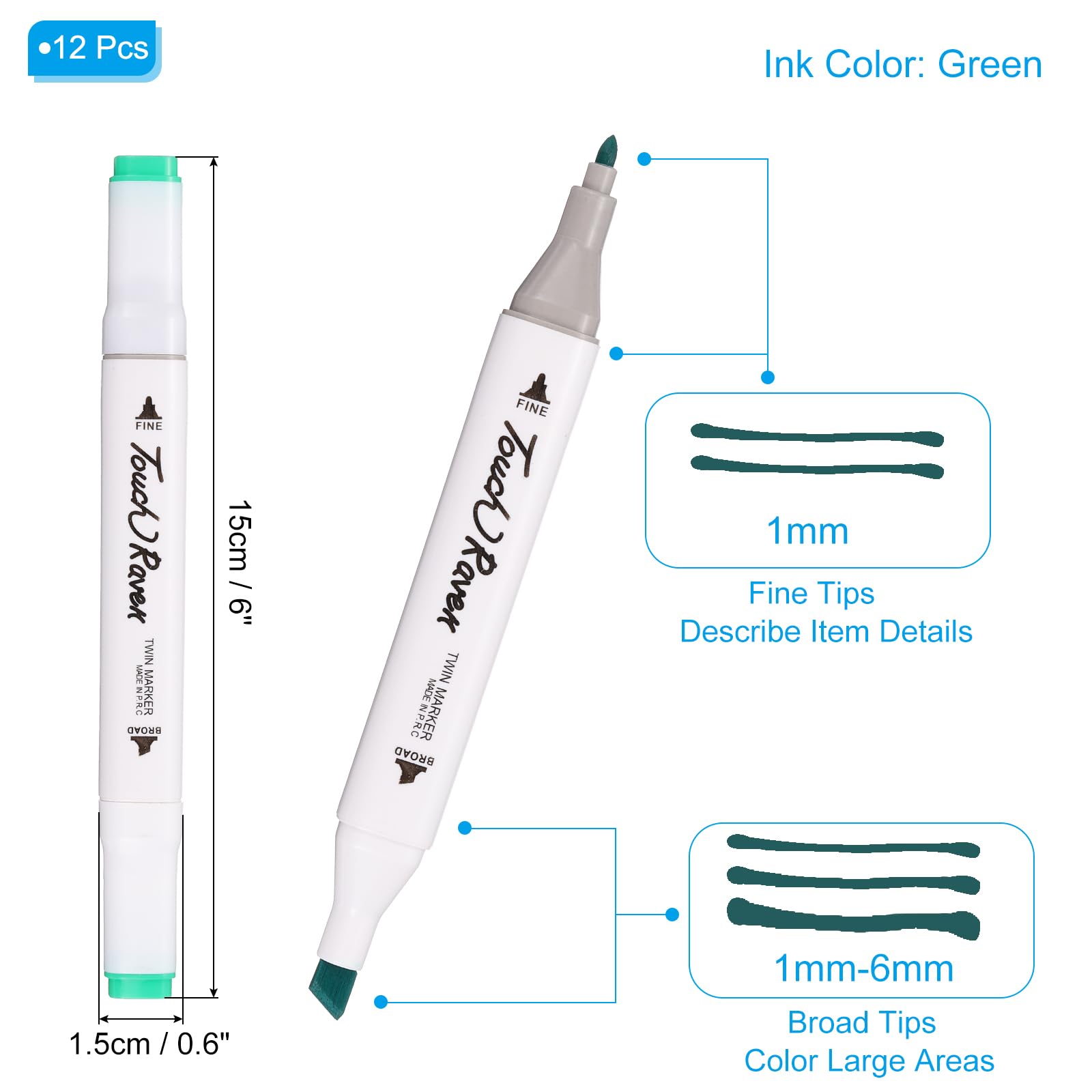 PATIKIL Dual Tip Alcohol Art Markers - Image 2