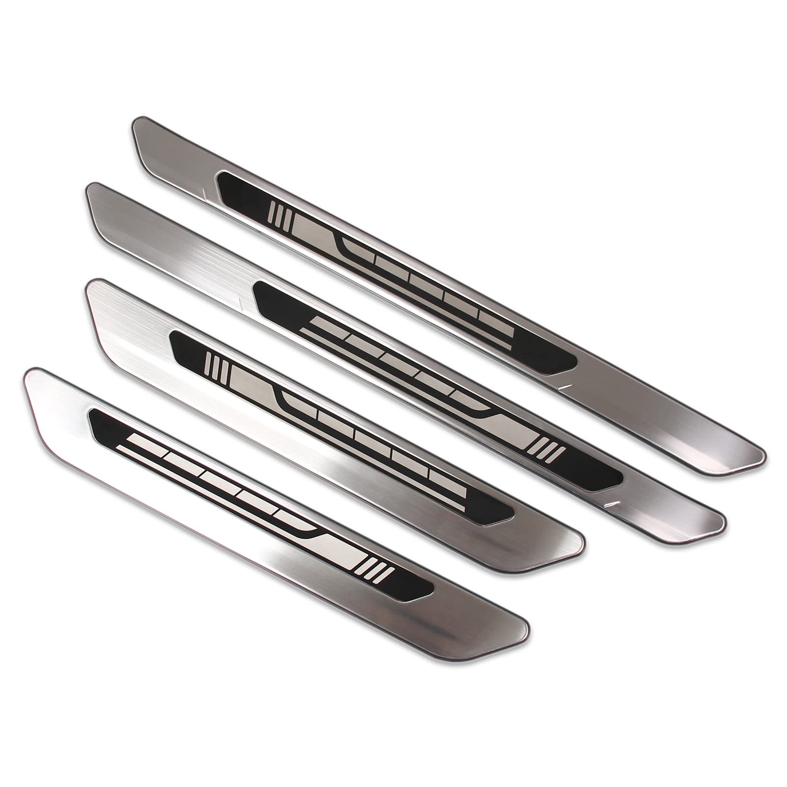 Beautost Fit for Toyota 2021 2022 2023 2024 2025 Sienna Outside Door Sill Scuff Plate Guard Cover Trim Stainless Steel (Silver)