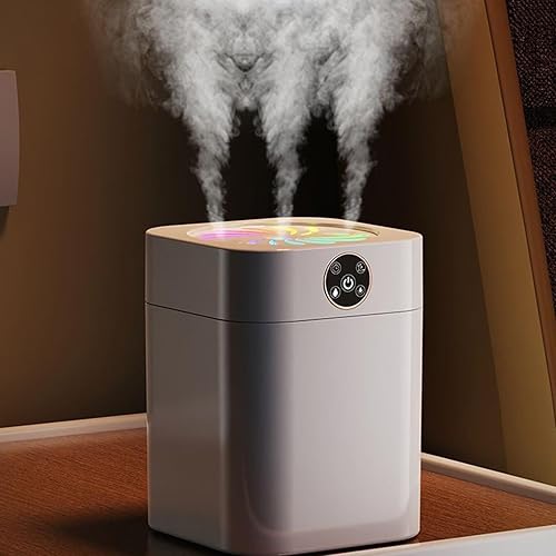 Humidificador de niebla en aerosol de tres cabezales, humidificadores silenciosos para dormitorio, humidificadores de apagado automático ajustables