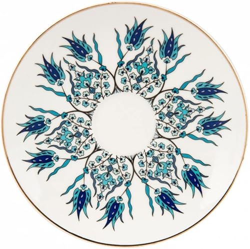 Miniatura 4 de Karaca znik - Juego de tazas de café turco para 2 personas, porcelana blanca