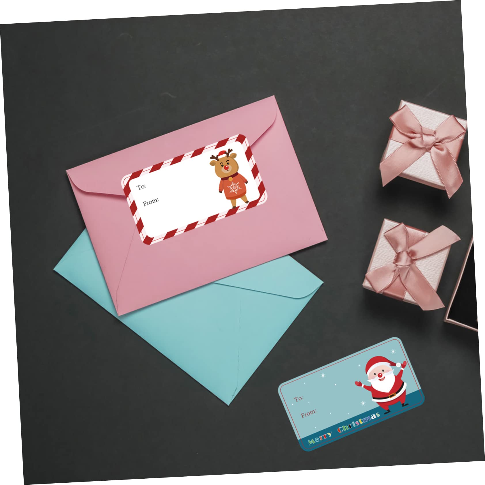 Angoily 3 Adesivi Natalizi per Regali Stickers Autoadesivi per Buste e Pacchi Design Cartoon Festivo Facili Attaccare su Lisce