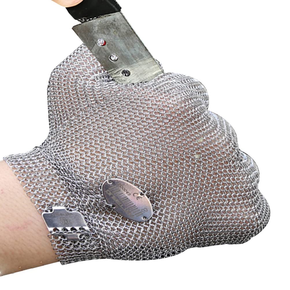 Rzeźnik Ze Stali Nierdzewnej Rękawice Odporne, Odzież Cięcie Drewna Rzeźba Szklana Maszyna Do Cięcia Warsztatu Metalowe Zawiasowe Rękawice (Size : 1pcs/XS)