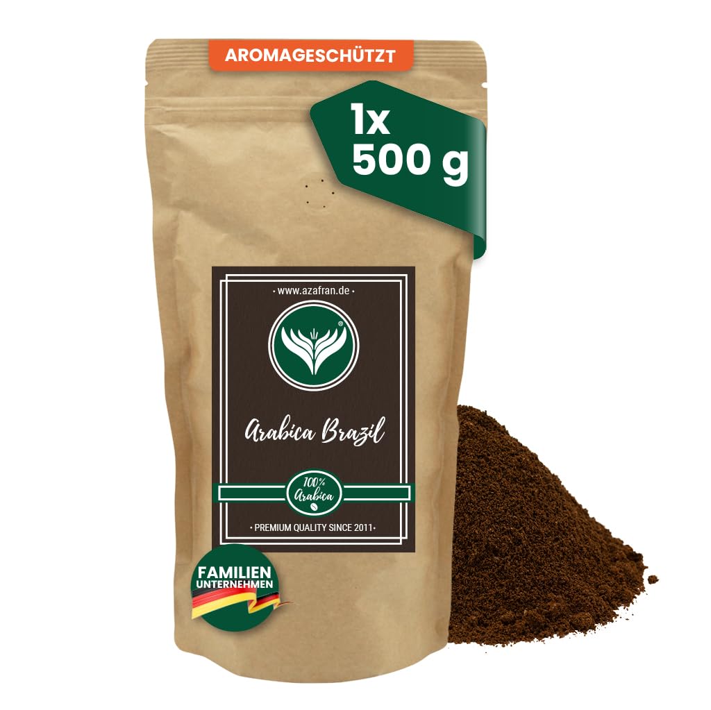 Azafran Kaffee gemahlen 100% Arabica aus Brasilien mild 500g 500 g (1er Pack)