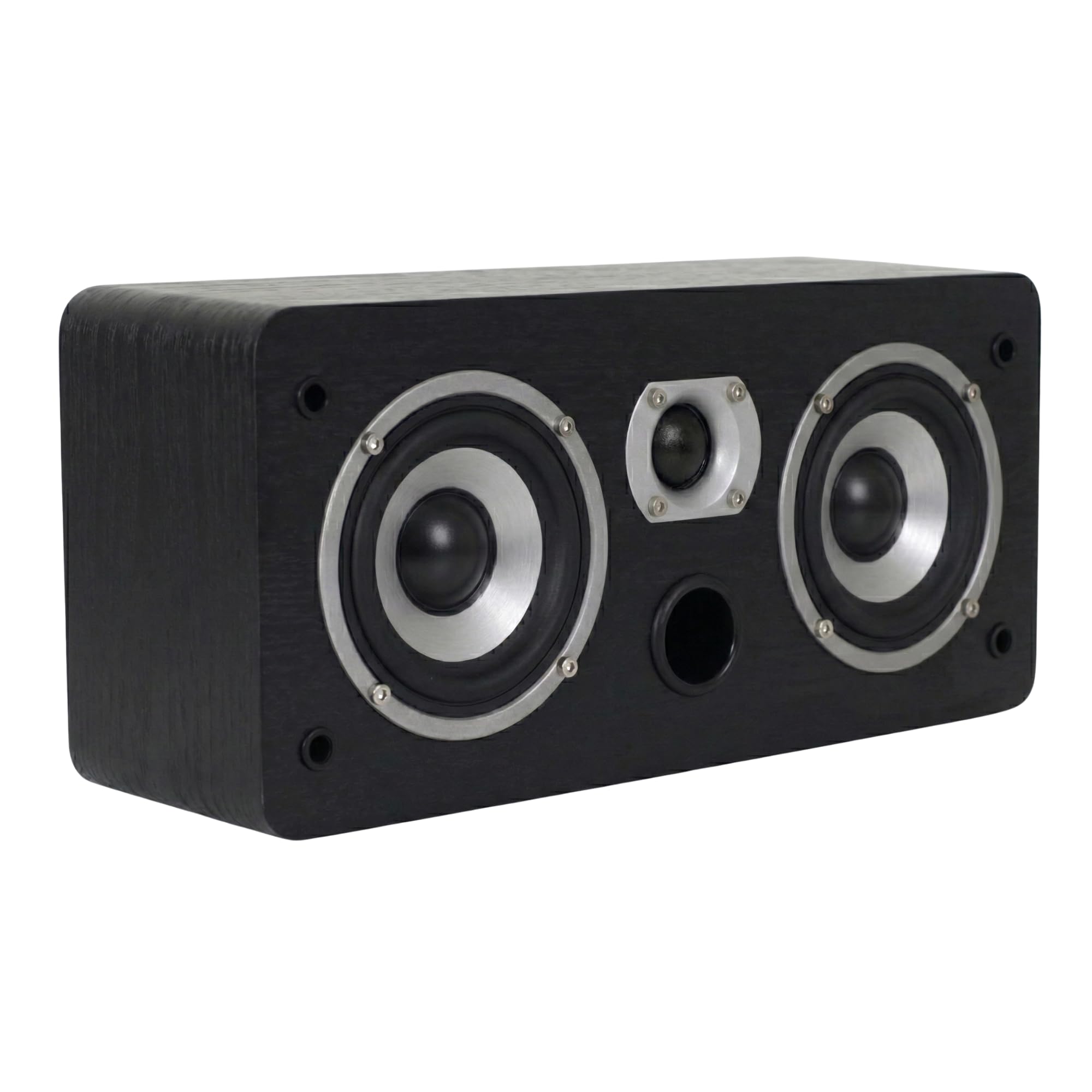 Dynavoice Magic CR-4 Matte Black - Centre Speaker Passive 2-Way, 2x4 Woofer + 1" Tweeter, Only 11 cm Deep, Front Bass Reflex, for Home Cinema