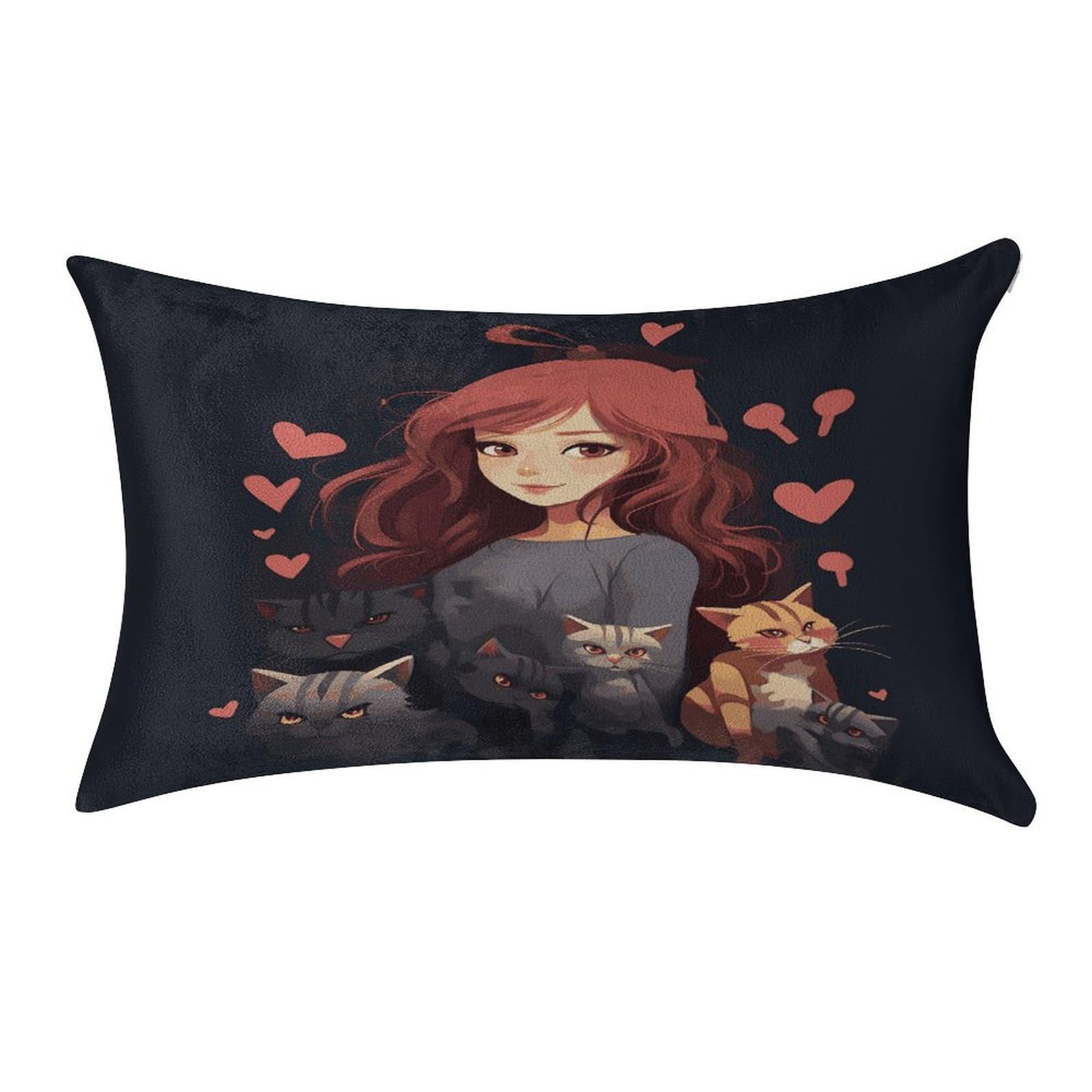 Btcowzrv Girls Style A Who Loves Cats Pillow Cover Pillow Case Pillowcase