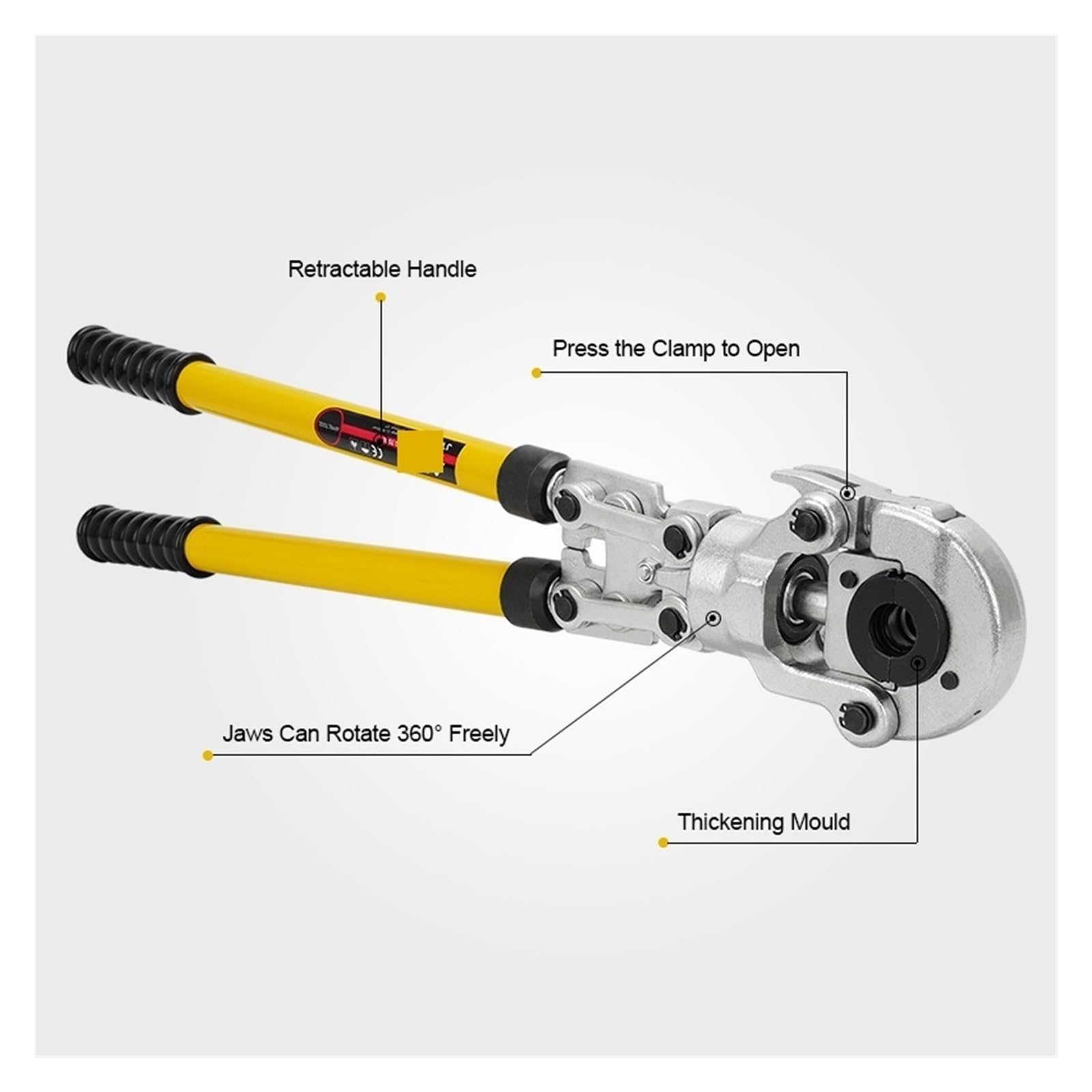 Strumento di crimpatura idraulico, JT-300 Pinze for cavi meccanici Strumenti di piegatura 10-300mm2 Pinze for tubi a crimpare Rame Terminale in alluminio a crimpare per cavi di batteria e saldatura, c