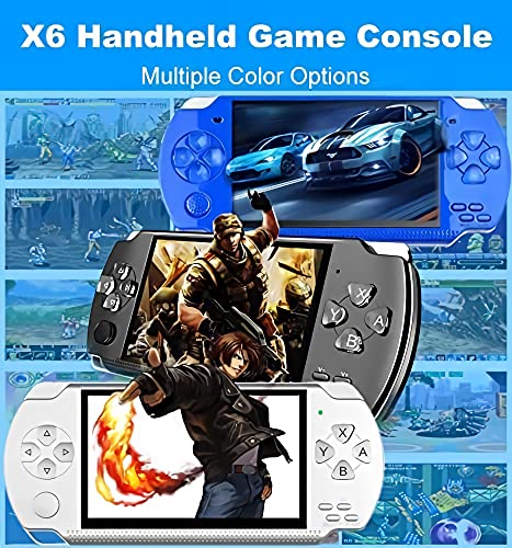 Ktoyoung Handheld Game Console, Built-In 1200 Games 4.3’’ Hd Screen Retro Gaming System, Support Tv Output, Portable Rechargeable Game Console With Dual Joystick, Best Gift For Kids And Adult (Blue) #TOP3