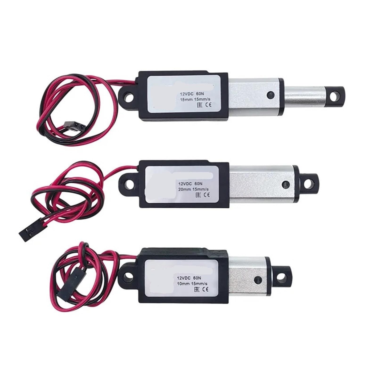 BVUYQAPIG Micro attuatore lineare DC 12V Motore 10/15/20/25mm Corsa Mini Elettrico Push Rod Putter for Controlli Domotica