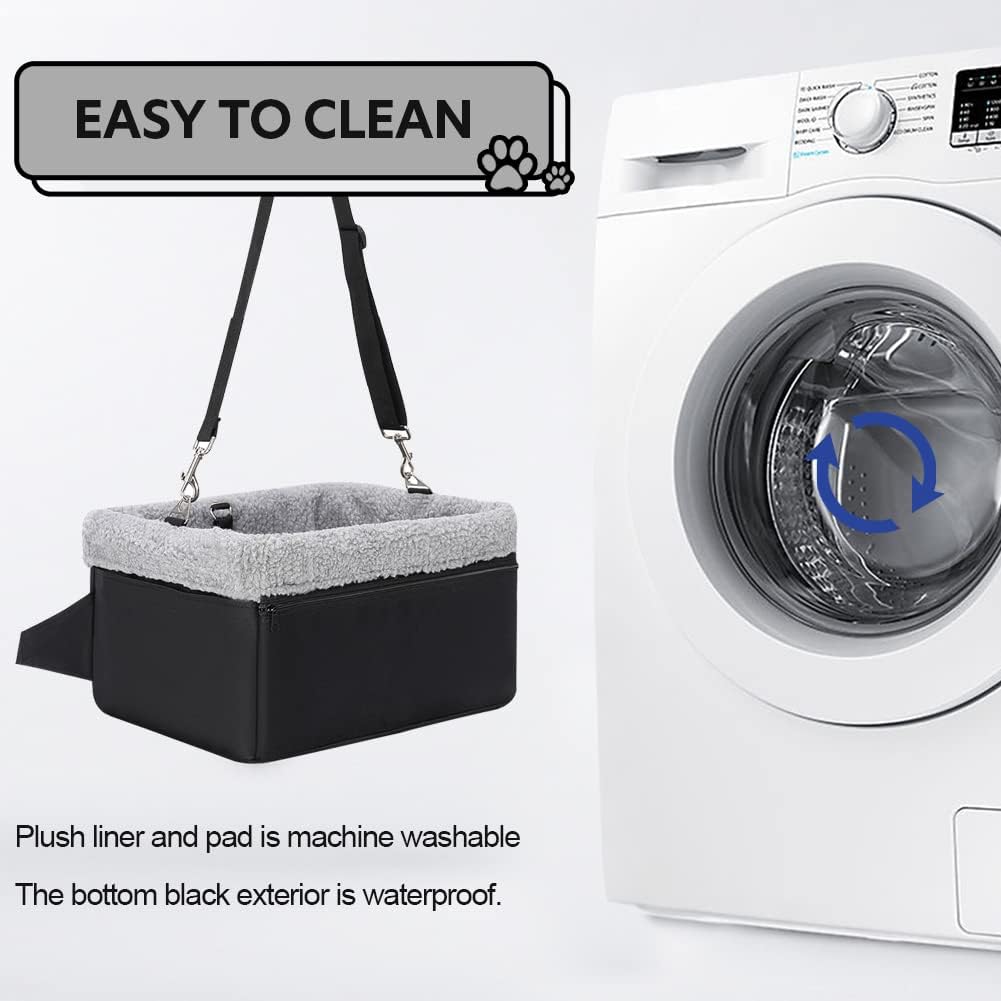 NOVOLAB Puppy Car Seat Upgrade Deluxe Portable Pet Dog Booster Car Seat with Clip-On Safety Leash,Perfect for Small Pets up to 26lbs : Pet Supplies