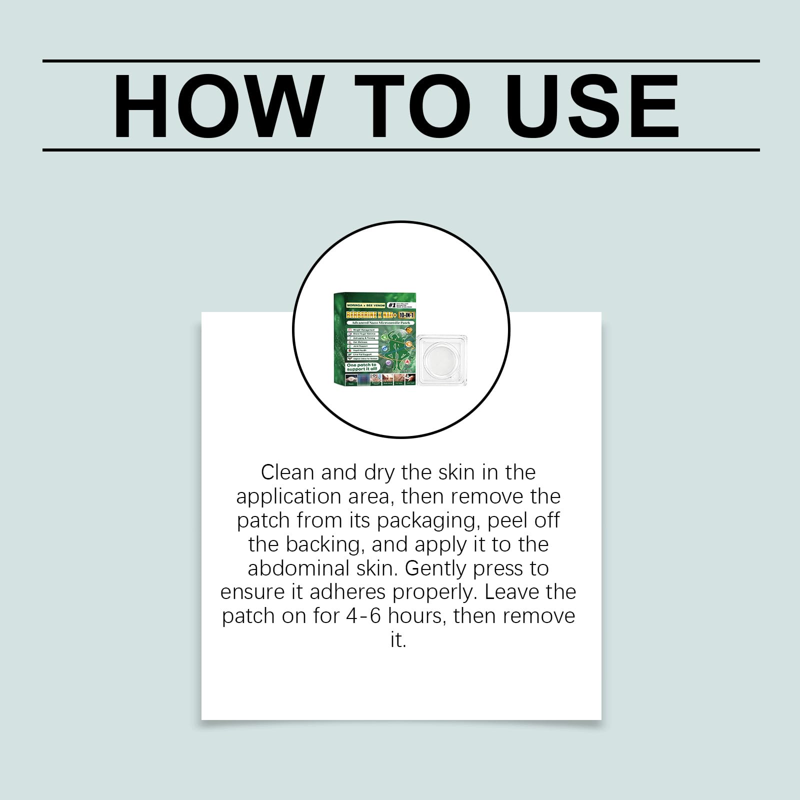 Botanical Patch 10-in-1 Berberina, NAD+ and Moringa | Ingredienti naturali, facili da applicare, invisibili, ideali per uomini e donne