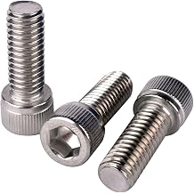 #8-32 x 1/2" Allen Hex Socket Head Screw Bolt, 304 Stainless Steel 18-8, UNC Machine Full Thread, Pack of 50