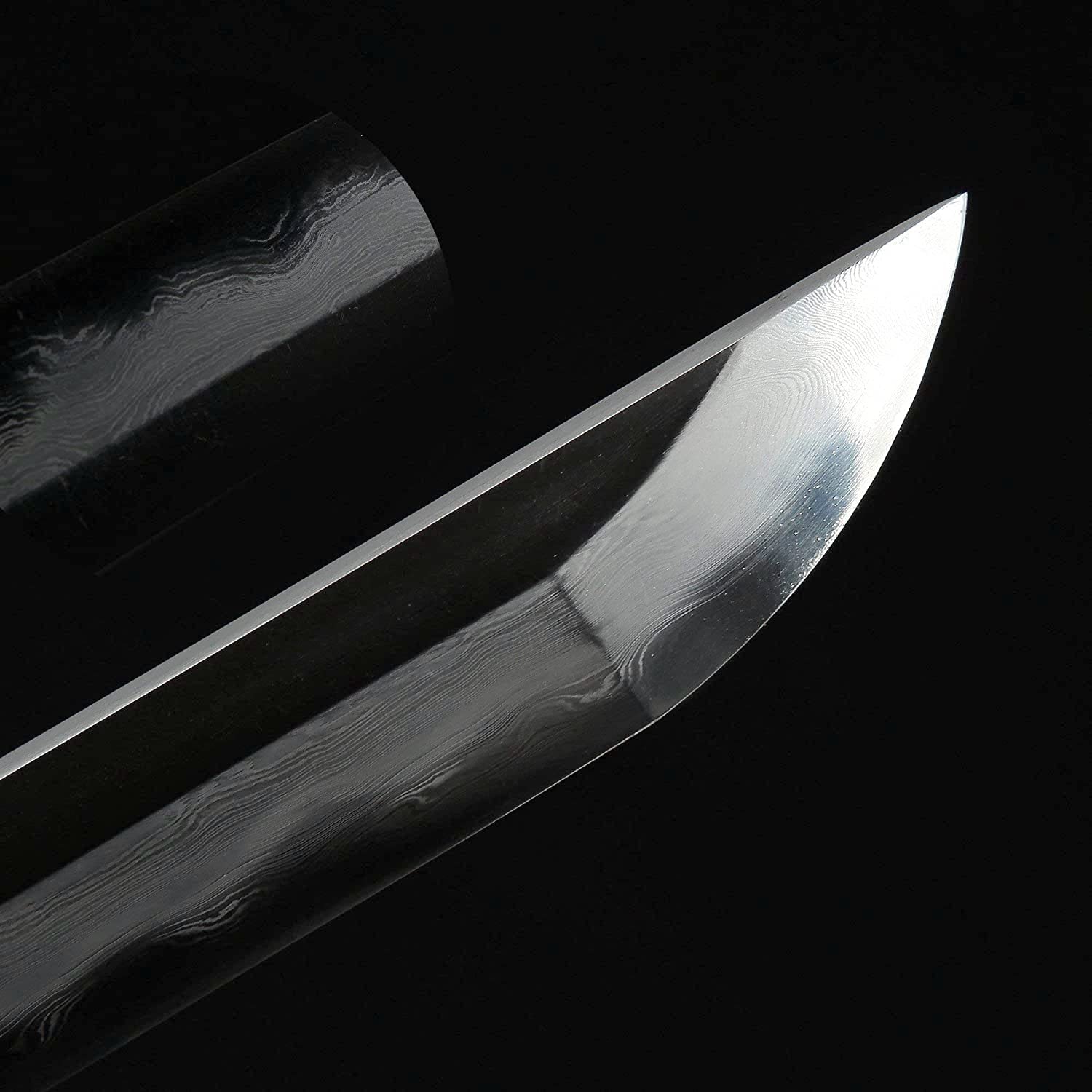 GLW Sword Rare Boutique Handmade Gilt Dragon Tsuba Real Katana Japanese Samurai Sword Katana Clay Tempered Folded Steel Sharp Blade