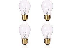 4 Pack Oven Bulbs High Temp 40W A15