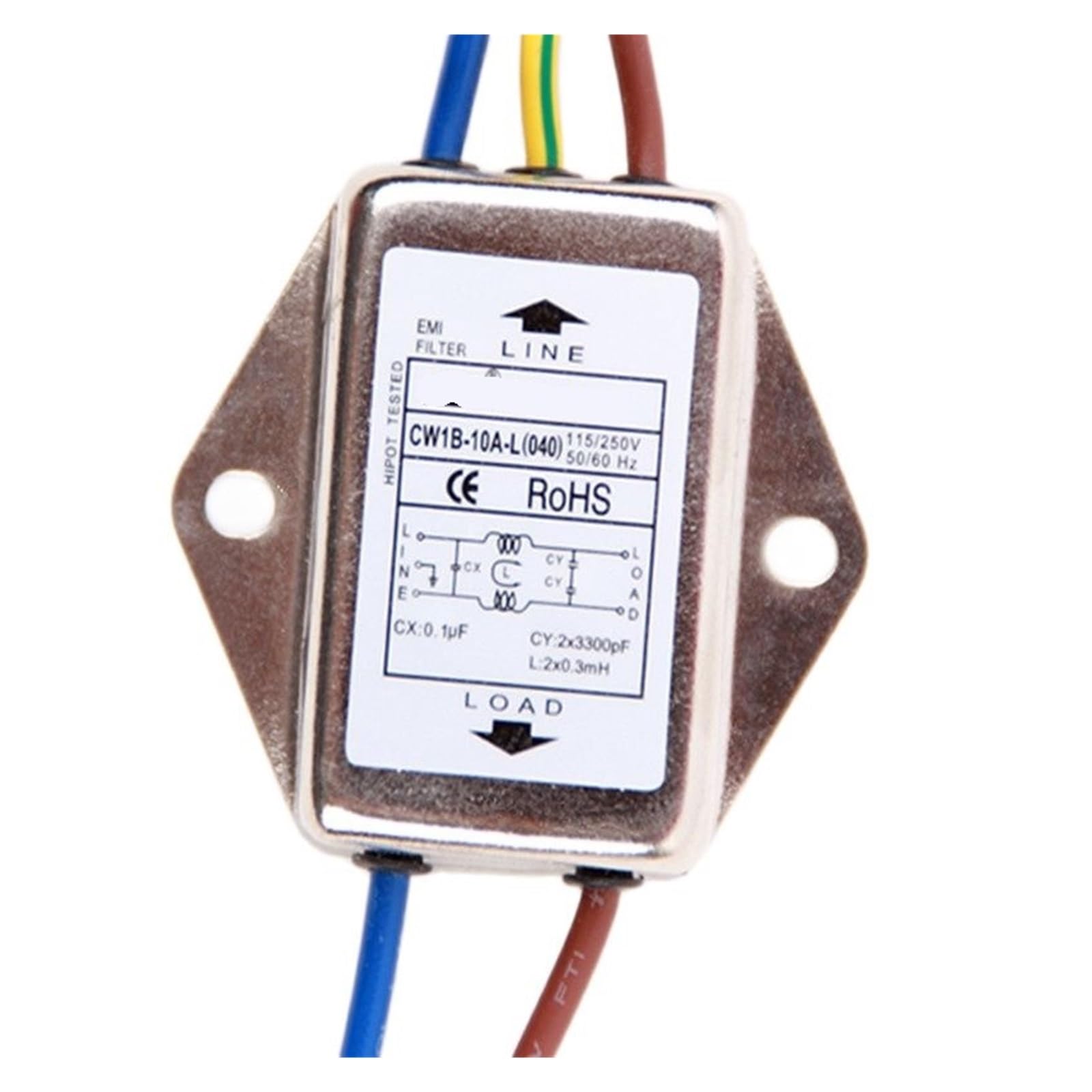 MBPAIHOP CW1B-6A-L CW1B-3A-L CW1B-10A-L Power supply filter Anti-interference Single Phase 115V/250V(CW1B-1A-L)