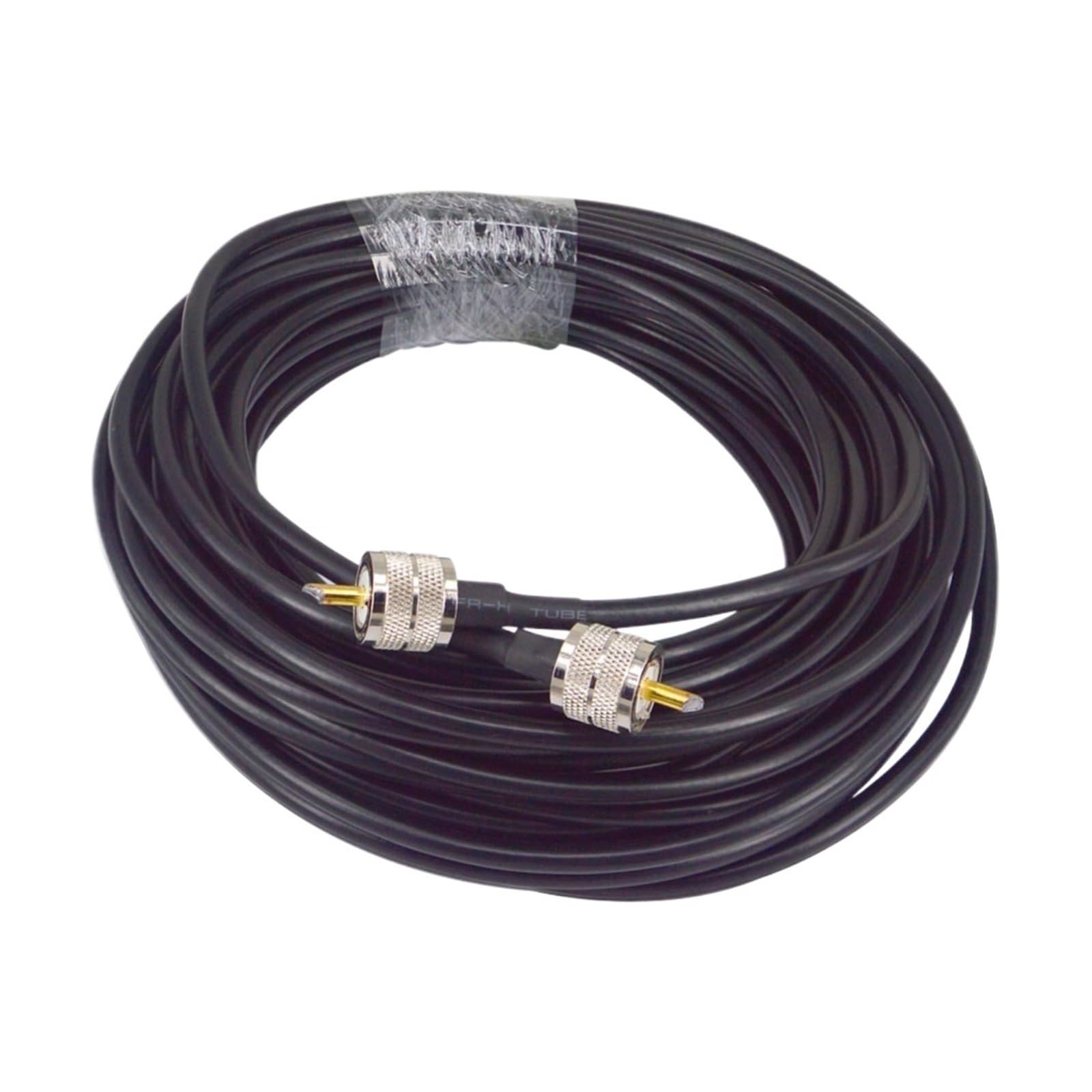 Antena Coaxial 15M 10M Cable UHF Macho a Conector Puente de 50 ohmios Radio CB aficionada(30M)