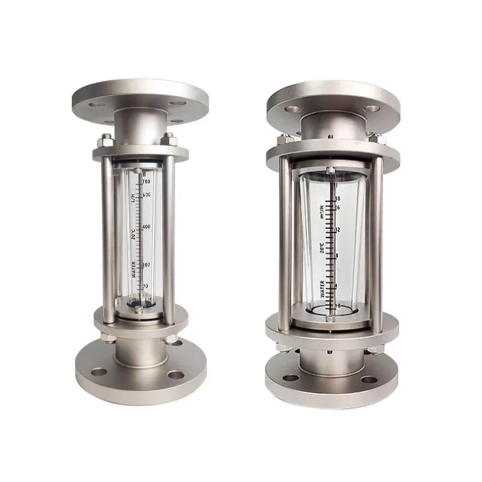 1 unidad de caudalímetro de rotor de vidrio serie FL100 de acero inoxidable anticorrosión varilla de amarre ácido y álcali aire y agua 1 unidad(FL100-65 A)