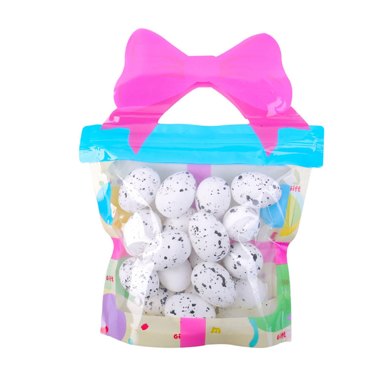 Elnwnnkc 18Pcs Colorful Speckled Eggs Ornament Small Foam Eggs Party Basket Fillers for Home Decoration Spring Parties Supplies Hanging