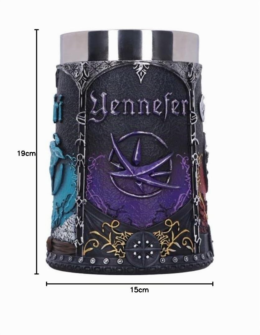 Nemesis Now Chope sous licence officielle The Witcher Trinity - Noir - 15,5 cm