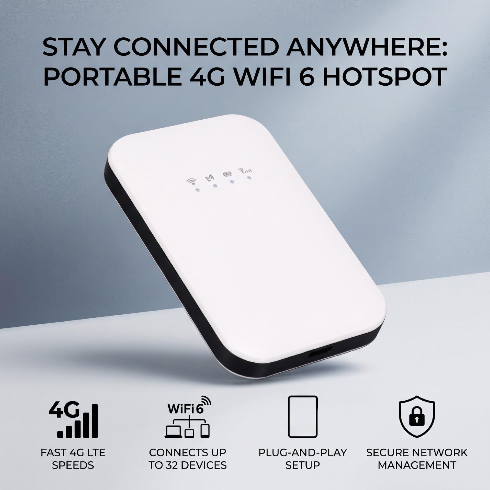 Tangxi Enrutador WiFi Móvil 4G LTE con Ranura para Tarjeta Micro SIM