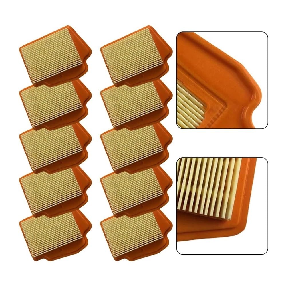 10 filtros de Aire compatibles con FS490, FS510, FS560, 41481410300, Herramientas de jardín de Repuesto, Piezas de reparación for cortacésped.
