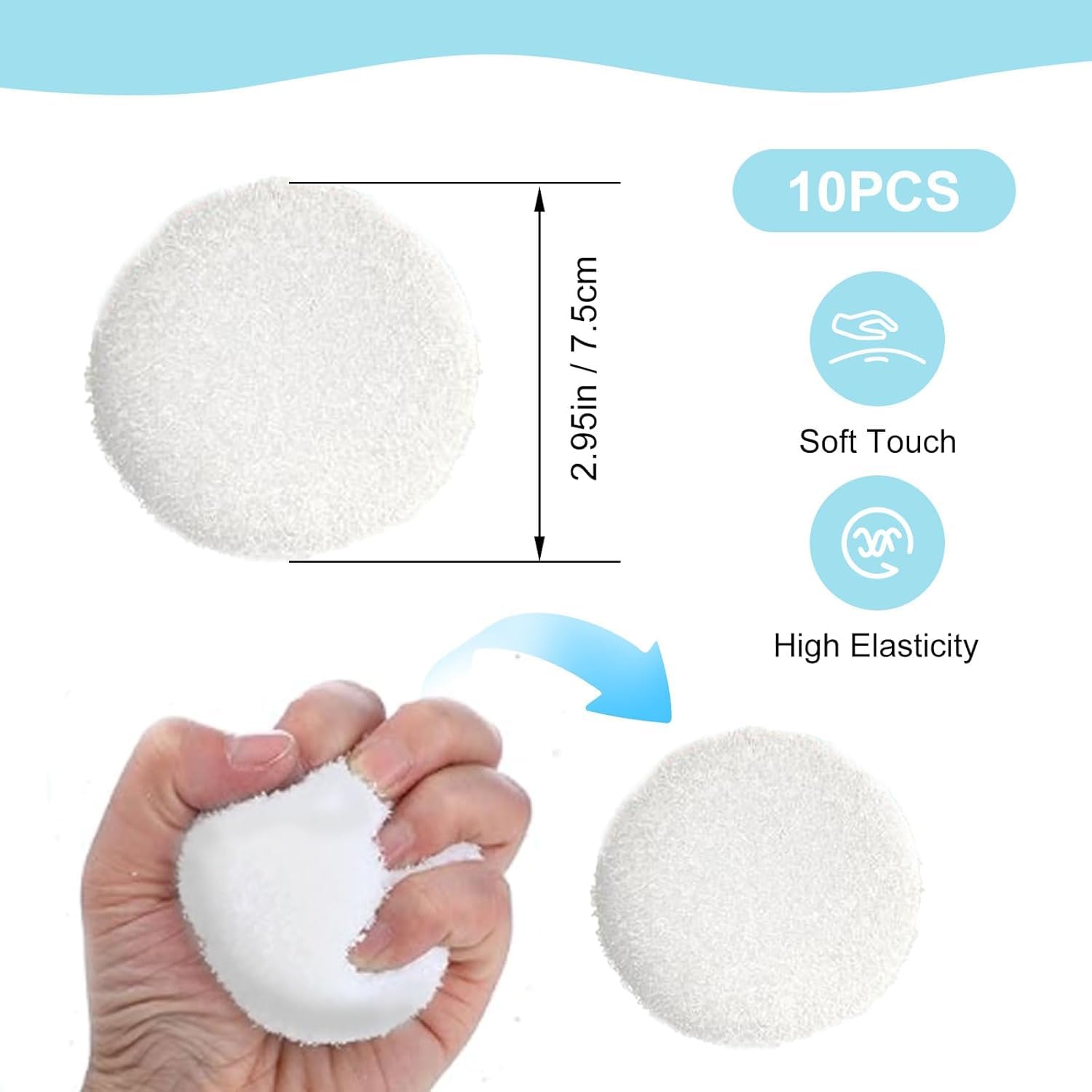 10 Piezas Esponjas de Escoria Absorbente de Aceite, Bolas de Filtro de Piscina de 7.5cm Reutilizable, Hot Tub Pool Scum Absorber, Bolas Depuradora Piscinas para Absorbente Espumas y Aceites