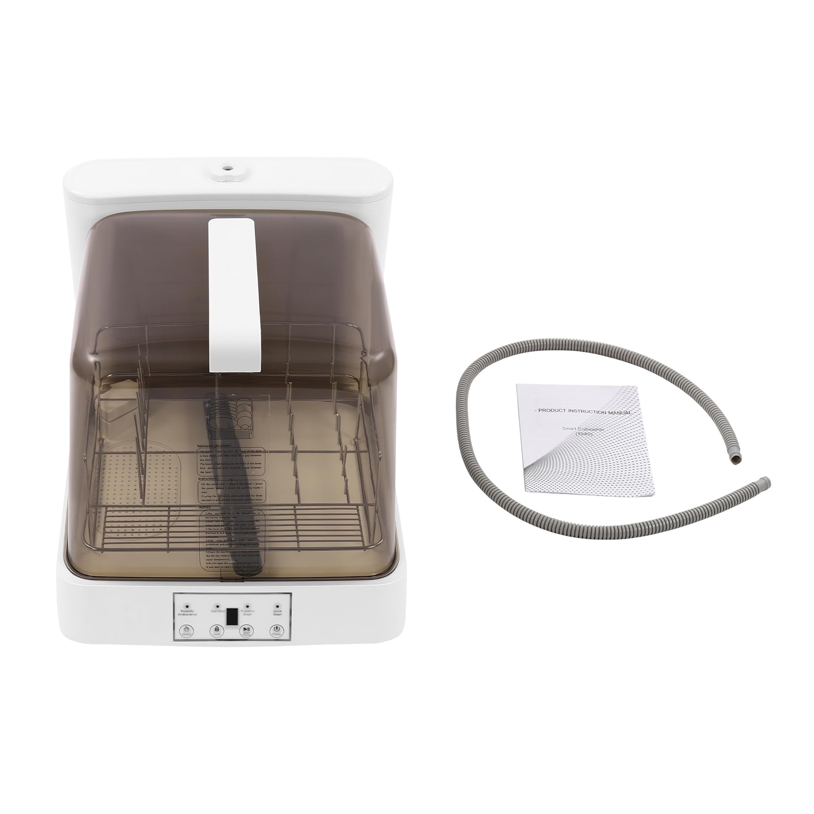 Mini lavastoviglie, lavastoviglie portatile, lavastoviglie da campeggio, ugello girevole a 360°, diverse modalità di pulizia, serbatoio dell'acqua da 1,59 g, dormitori e camper