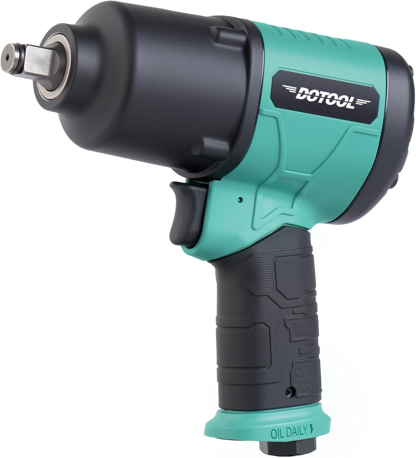 Air Impact Wrench 1/2 Inch Square Drive Heavy Duty 880 ft-Lbs Max Loosening Torque Output Pneumatic Impact Wrench Twin Hammer 7800RPM for Automobile Repair