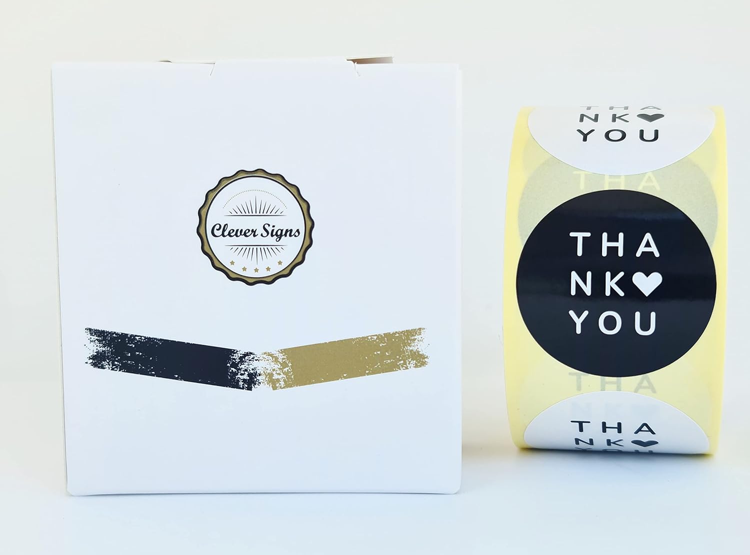 500 Thank You Stickers,Elegant Design for Business,2 Unique Design,1.5" Round, Dispenser Box, Great for Online Retailers, Boutiques, Shops to Use on Bags, Gift Boxes, Wedding Favors - Image 2