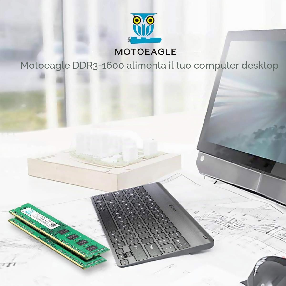 PC3 12800U 16GB Kit (8GBx2) DDR3 1600MHz UDIMM RAM, 8GB 2Rx8 PC3 12800U CL11 1.5V 240-Pin Non-ECC Memoria Desktop