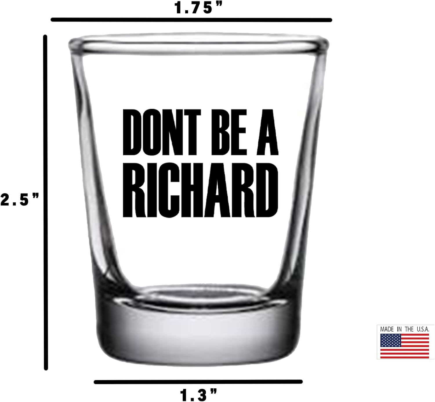 Rogue River Tactical Sarcastic Funny Combo Worlds Okayest Boss, Dont Be A Richard Shot Glass Bundle of Two, Gift Set Idea for Friend, Coworker or Boss, 1.5 Ounce image 5