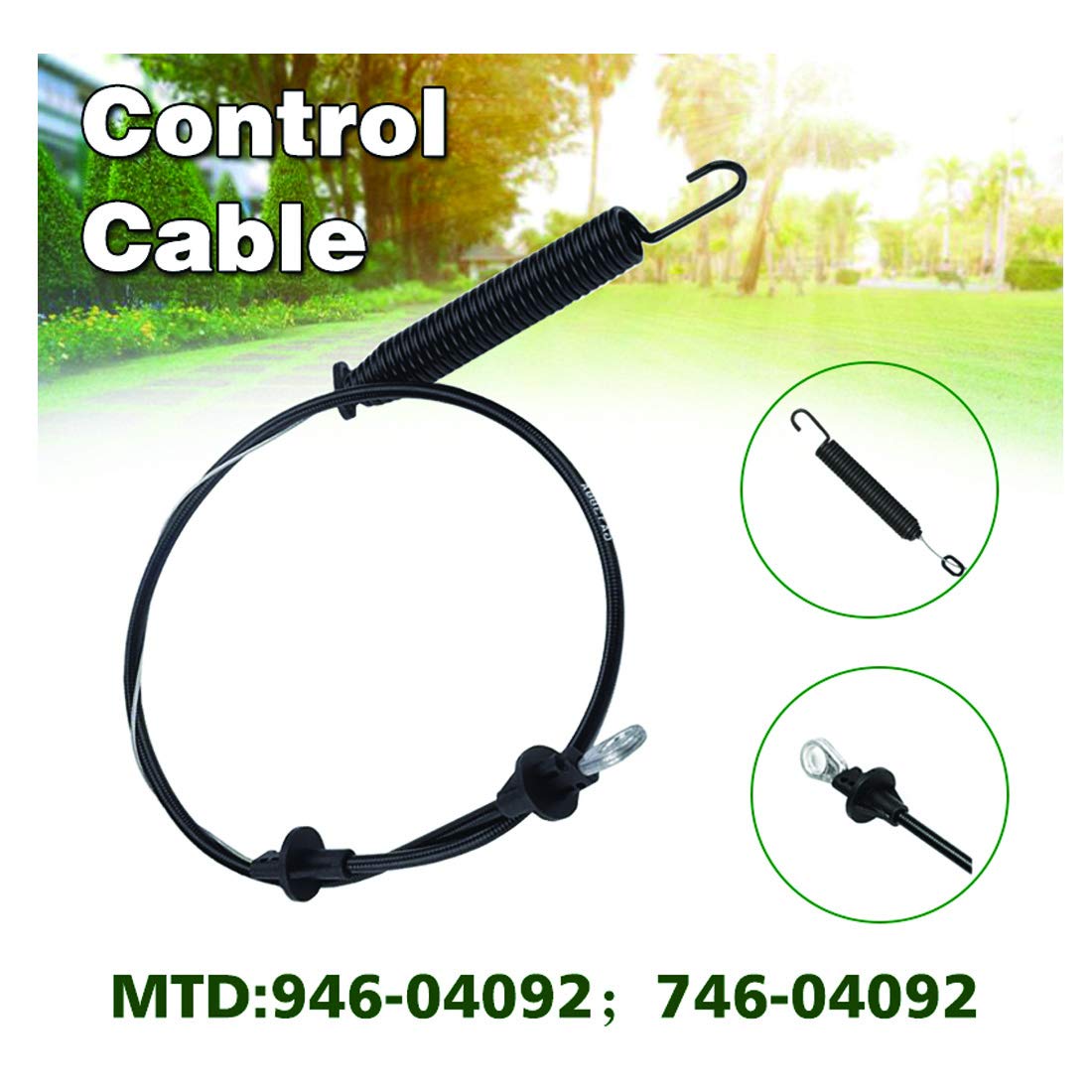 Deck Engagement Clutch Cable replaces MTD Cub Cadet TORO Troy-Bilt artisan Bolens 746-04092/946-04092 (43" Inner Wire Length) - Image 2